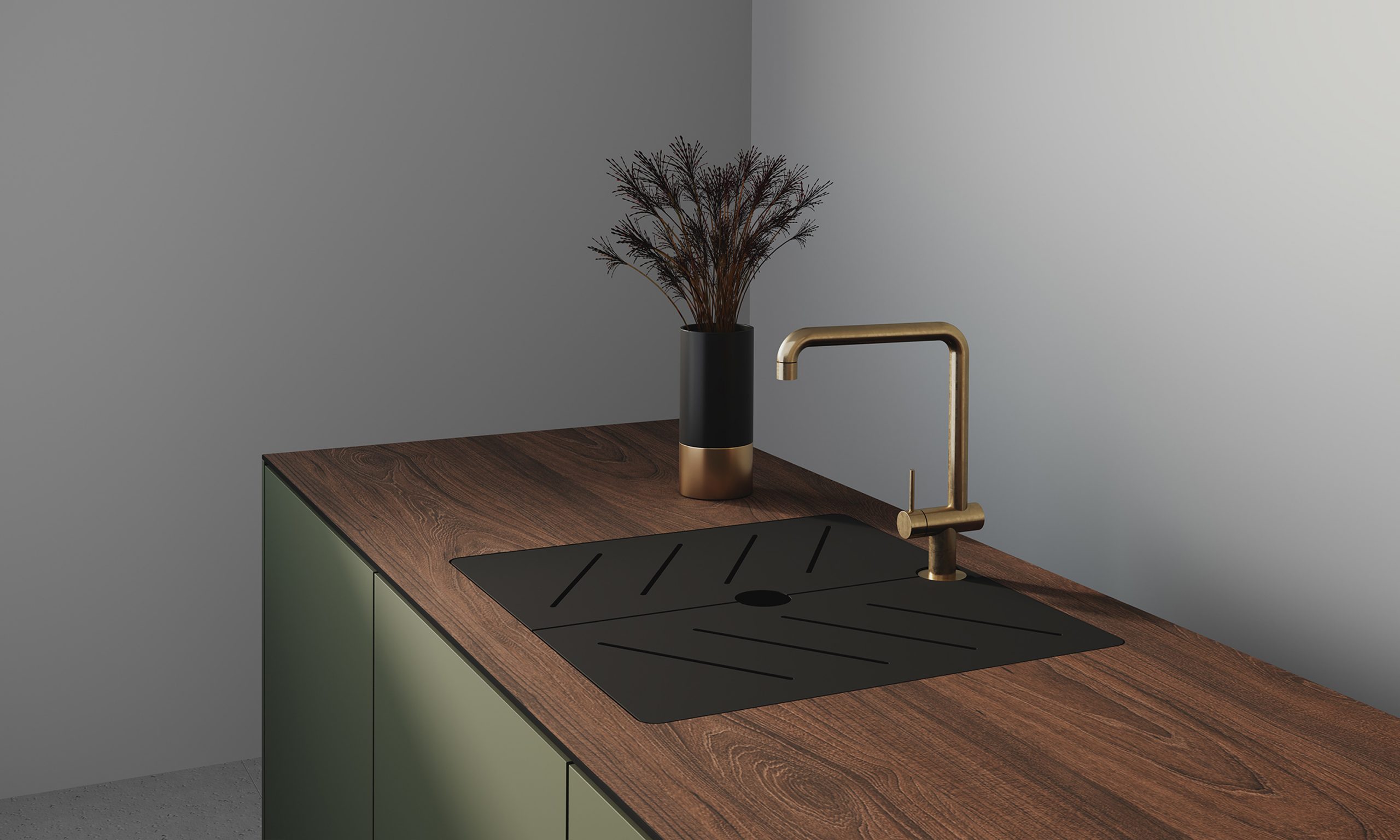 wood kitchen sink cover